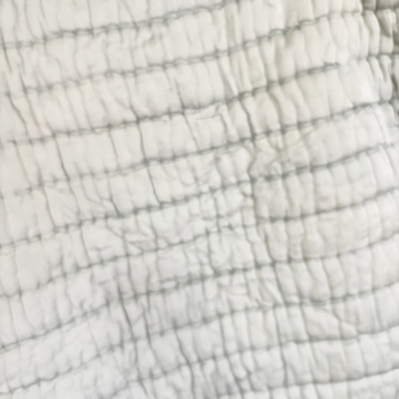 POTTERY BARN One Blue Silk Cotton Blend Hand-Stitched Pillow Sham King 20” X 36” - Picture 3 of 10